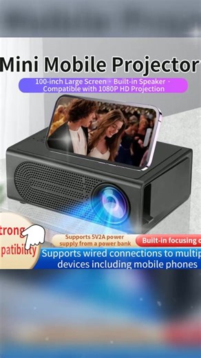 Projektor Mini M200 Baharu untuk Kegunaan Isi Rumah