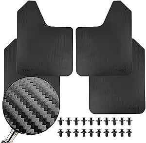 XUKEY 4pcs/Set Universal Carbon Fiber Effect Mudflaps for Car Pickup SUV Van Truck Mud Flaps Splash Guards Mudguards Dirty Traps