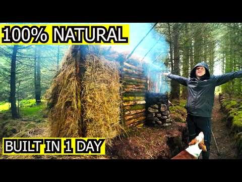 1 Day Survival Shelter Natural Materials ONLY