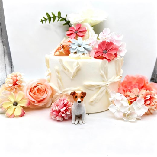 Custom Dog Cake Topper, Polymer Clay Pet Sculpture, Wedding Keepsake - Etsy