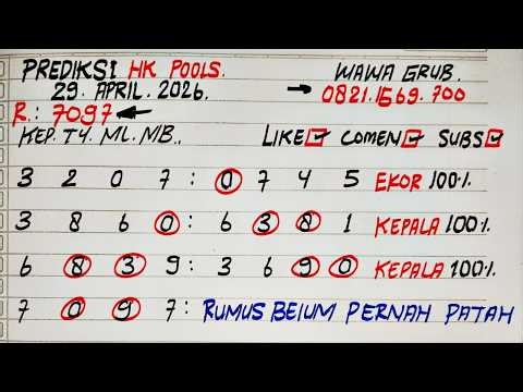 PREDIKSI HK POOLS 29 APRIL 2026 / RUKUS KEPALA EKOR HK
