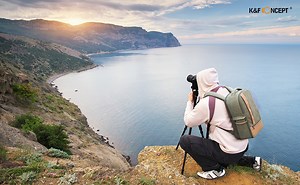 Watch K&F Concept Camera Backpack Stylish Canvas Photography Bag on Amazon Live