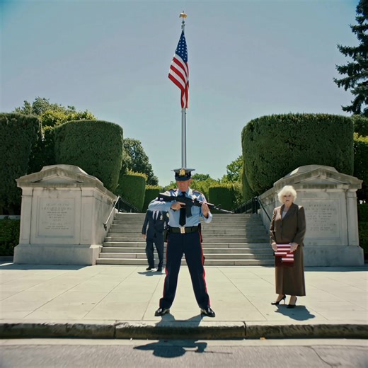 Cop Orders Tomb Guard’s Arrest — Then a SEAL Team Storms In! The landed first—“toy soldier”—flat across the marble like a slap. Phones came up, the plaza tightened, and two officers started toward the black mat with cυffs catching the sun. Ethan Walker didn’t move. Boots locked, M 14 high, sunglasses unreadable. A Navy-suited NCIS agent raised a badge—“Touch him and you violate federal protocol”—but the chief only got louder, playing to the crowd. “He’s nobody. A prop.” The veterans at the rail 