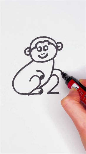 How to Draw a Monkey from Numbers 🐒 Easy Drawing & Coloring for Kids ‪
