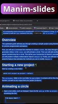 What you should do to install 'manim-slides'