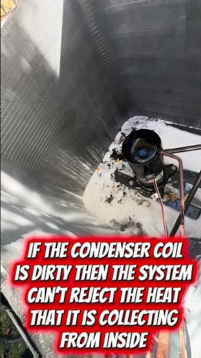 Keeping the condenser clean so it can breathe 💨 Routine maintenance is key 🔑 #Charliedoeshvac