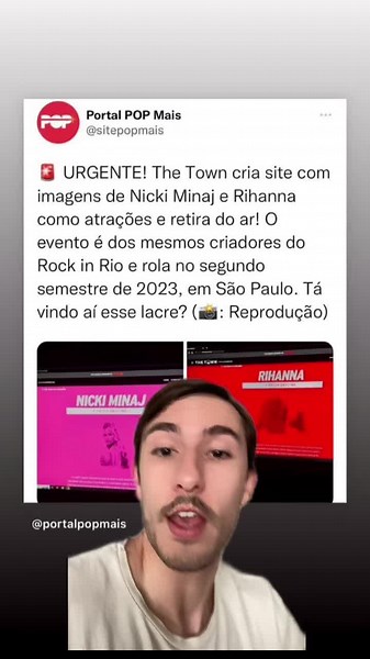 THE TOWN | Rihanna e nicki minaj no festival? #thetown #festival #festivalnotiktok #lineup #fy #shows #rihanna #nickiminaj