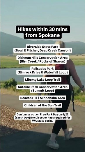 The best hiking trails within 30 minutes of Spokane