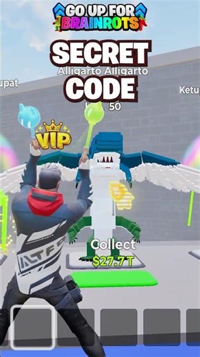 FIRST SECRET CODE in GO UP FOR BRAINROTS