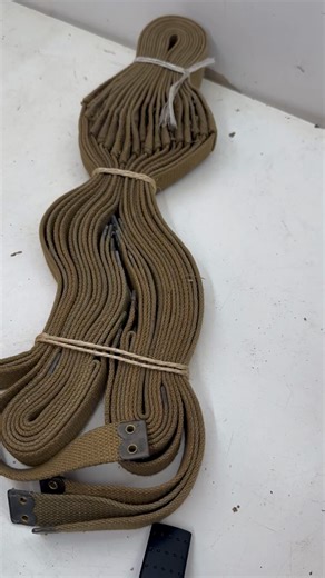 Another batch of new old stock WW2 British Army 37 pattern webbing now being sorted through. We also have the equipment straps and Bren pouches in the same condition. #oldstock #ww2 #collectors #militaria | The Militaria Shop