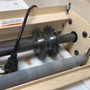 Working with the gang rip and molding heads on the Woodmaster 718. Took me a bit to get the hang of swapping the planer head for the alternate heads. Very cool to be able to multi purpose the machine. @woodmaster_ #gangrip #molding #makingmolding #planer #woodmaster718 #woodmasterplaner | Vondriska Works