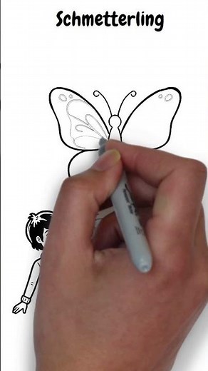 Easy butterfly drawing