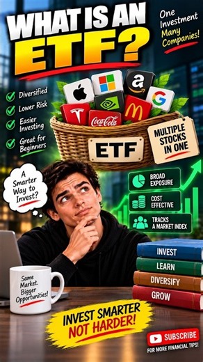What Is an ETF? | ETFs Explained in 30 Sec #ETF #ETFs #Investing #StockMarket #Finance #USADollar