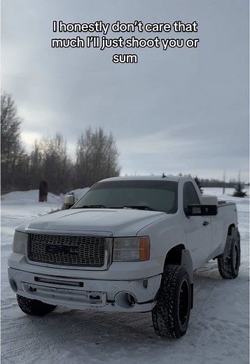 (Insert finger peace sign tounge out picture here) #trustinregcab #rileywarawa #regcab #fyp #trendingsong #fyp #snowflakes #squattedtrucks #truck