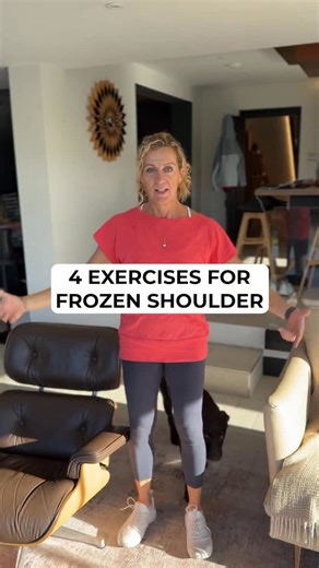 22K views · 1.5K reactions | Frozen Shoulder Exercises  Did you know frozen shoulder is actually a menopause symptom, if you’re struggle with it right now give these a go. Adjust the range of movement so you are not pushing through pain, for example don’t reach all the way above your head. | Sally Gunnell OBE | Facebook