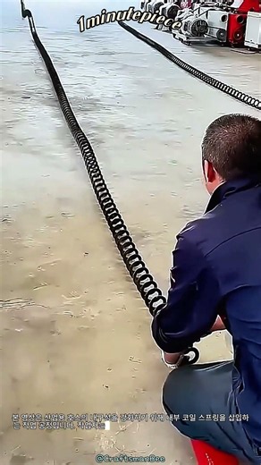 산업용 호스 내부 코일 스프링 보강 공정#worker #process #hose #manufacturing #reinforcement