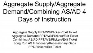 Aggregate Demand and Aggregate Supply Lesson Bundle – AD/AS Shifters, Graphing
