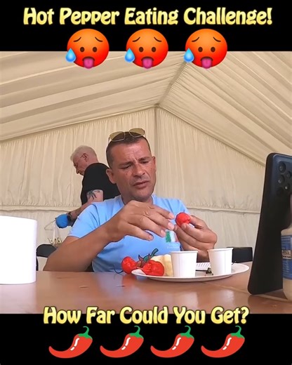 565K views · 13K reactions | Hot Pepper Eating Challenge - How Far Could You Get? 掠 Watch the full video here: https://youtu.be/tFNtjzaIck0 UK Chilli Queen The Local Food Festival #spicychallenge #foodchallenge #challenge #challengeaccepted #chilli #chili #chile #pepper #hotpepper #chillies #chilis #chiles #peppers #guinnessworldrecord #hotpeppers #carolinareaper #carolinareaperchallenge #manvfood #manvsfood #chilieating #leagueoffire #superhot | League Of Fire | Facebook