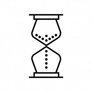 Hourglass icon vector icon. Simple element illustration. Hourglass...