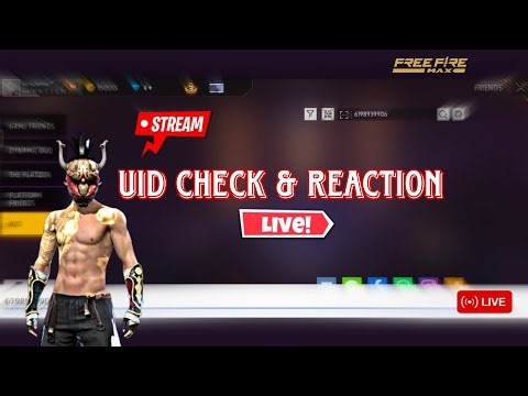 Free Fire Live Uid Check and Reaction - FF Id check #jdgbhai