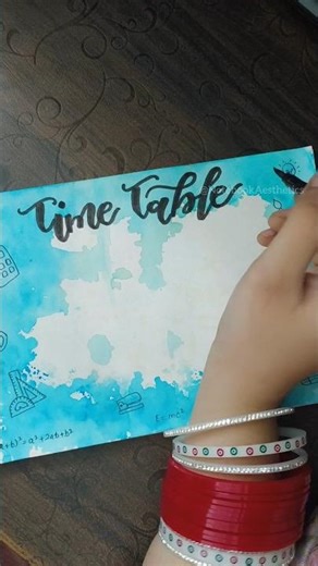 📅 Creative Time Table Design ✨ | Easy & Aesthetic Student Idea #shorts #timetable #artshorts