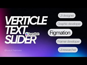 Verticle text slider | Figma tutorial | Figma animation