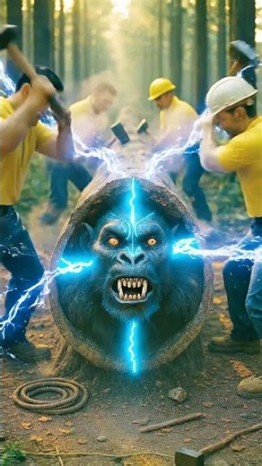 Save Alien Monkey From Giant Log