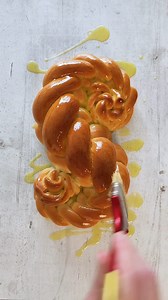 I will NOT rest until you make it. Period. This gorgeous, golden 5-strand challah can be on your Shabbat table! Just remember the Mantra: SKIP 3 SKIP 2 TWIST Recipe: 500g all-purpose or bread flour 7g dry yeast 50g sugar 10g salt 50g olive oil 220g water * You will get 800g of dough. Each strand is 140g. For the flowers: 100g dough, divided into 8 Bake 360F/180C, 25-30 minutes. Toping: olive oil after baking. Shabbat Shalom 🌷 | Challah Prince