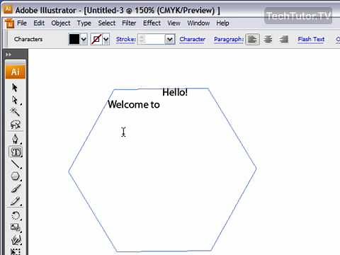 Type Inside a Path in Illustrator CS3