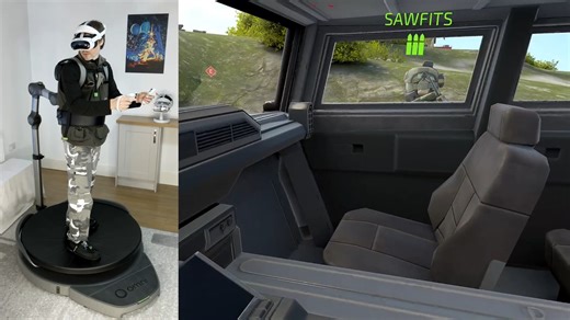 Jumping into Forefront, a battlefield-style FPS in VR, powered by PCVR on Omni One! Triangle Factory | Virtuix Omni