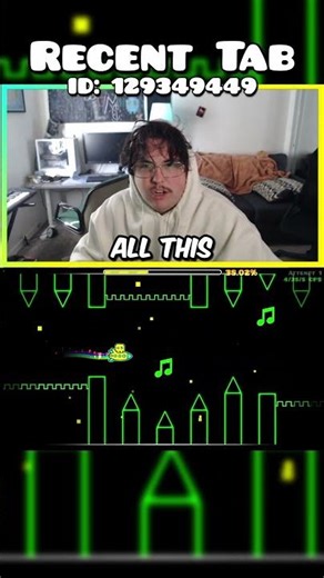 Wheres the other half?? #geometrychallenge #geometrydash #recenttab