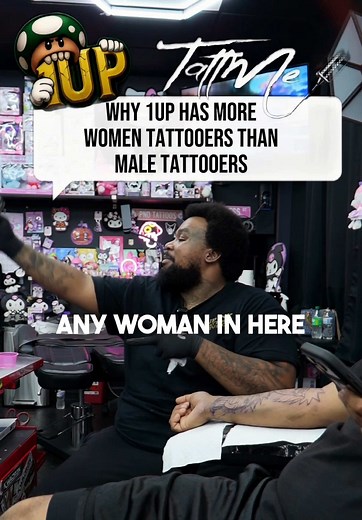 Why do you tend to hire more female tattooers than male tattooers @1UP Ink Tattoo Studio Dallas ? • • • #tattootiktok #tattooartist #womantattooartist #tattoo #tattooartists