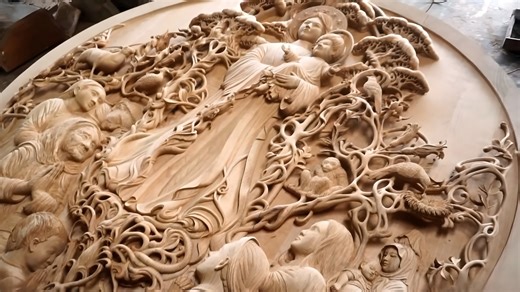 This wall art was carved for 365 days straight