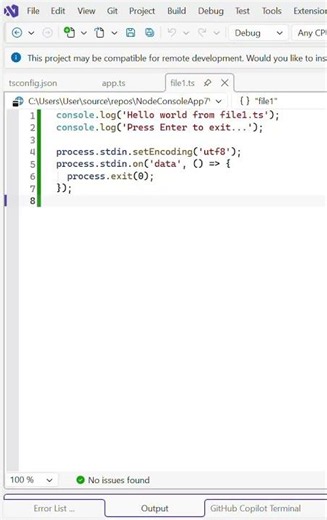 TypeScript Hello World Example
