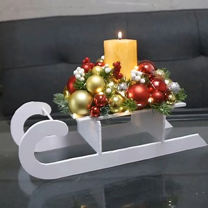 559K views · 7.2K reactions | DIY Christmas sleigh centerpiece with ornaments and candle | Life and Fun Story | Facebook