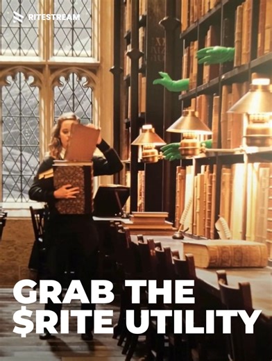 Hermione is grabbing knowledge; you should be grabbing utility! $RITE powers the ecosystem where watching is FREE, and the profits from future blockbusters flow directly to the community. Invest in the tangible value of IP, not the movie-making illusion. 🚀 | ritestream