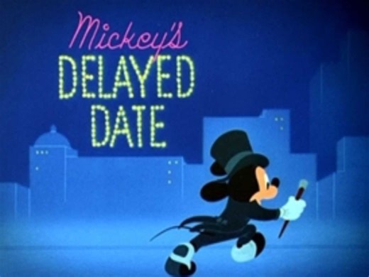 迪士尼动画米老鼠米奇迟来的约会 Mickey's Delayed Date.1947.重制版标题卡第二版
