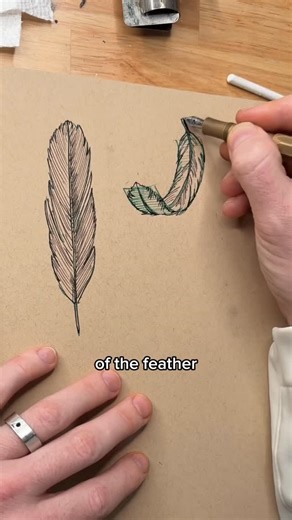 Sean Anetsberger | Artist | Art & Creativity Coach on Instagram: "Comment DRILLS and I’ll send you info for the Drawing Drills course. Feathers look complex until you understand the structure underneath. Instead of drawing every strand, think of a feather as a twisting ribbon. Start with the flow. Build the structure. Then add detail where it actually matters. That’s how professionals draw convincingly without overworking. Drawing Drills trains you to break complex objects into simple forms, con