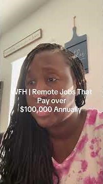 WFH | Remote Jobs That Pay Over $100,000 Annually #workfromhome