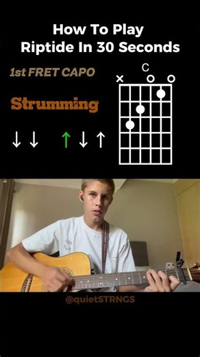 How To Play Riptide on Guitar For Beginners | Quiet STRNGS