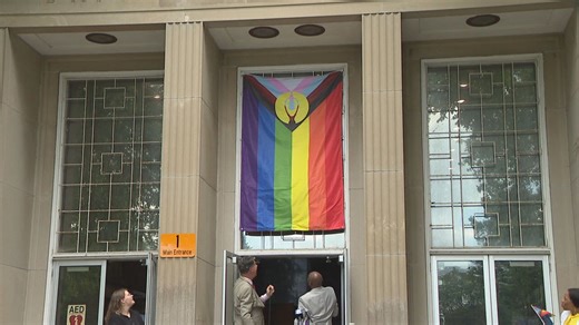 Brighton celebrates LGBTQ  pride, raises rainbow flag at town hall