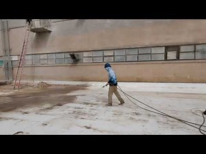 Commercial Pressure Washing - Soft Washing A Giant TPO Roof