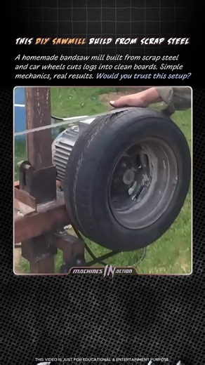 This DIY Sawmill Build From Scrap Steel