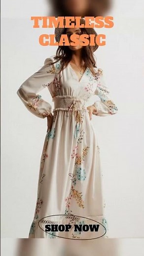 Floral Print Long Sleeve Maxi Dress with Smocked Waist