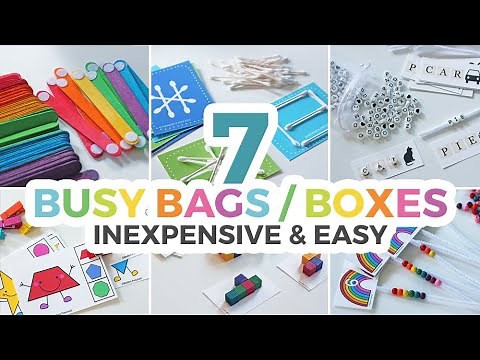 7 Easy Inexpensive & Easy Busy Bag / Busy Boxes Ideas