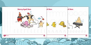 Starry-Eyed Stan Pencil Control Worksheets