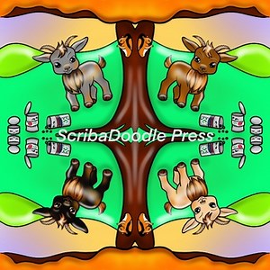 Goats Calming Mandala Coloring Page – Print & Go – $1