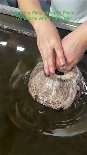 Hydro Dipping a Ceramic Vase #HydroDipping #WaterTransferPrinting #Hydrographics #DipPrinting