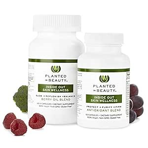Dermal Repair Complex & Skin Vitamins Supplement Program - Natural Collagen Vitamins Formula to Protect, Purify, Glow + Replenish - Cruelty Free & Non-GMO (60 Day Supply) by Planted in Beauty