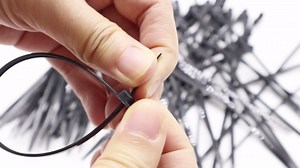 200pcs Zip Tie with Screw Hole, 4 inch Automotive Wire Self Locking Black Zip Ties Screw Zip Tie Mount (4")